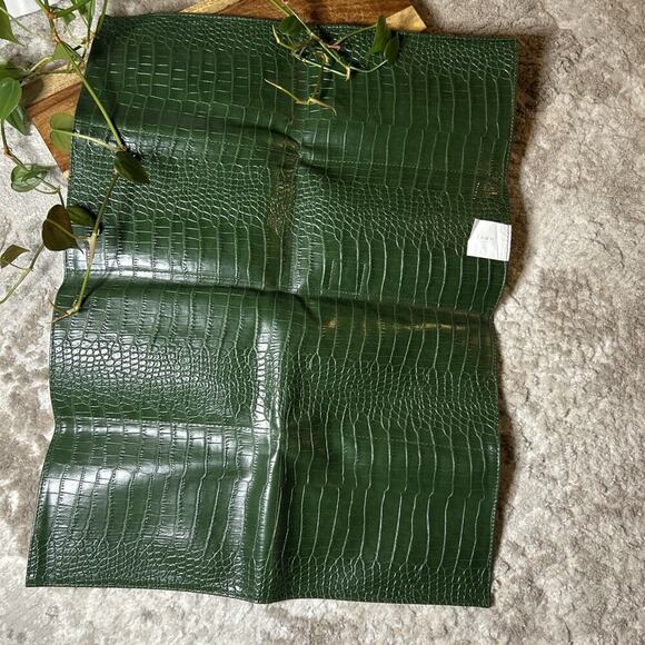 Stylish Green Snake Skin Pattern Diaper Changing Pad From Fawn - Picture 2 of 3